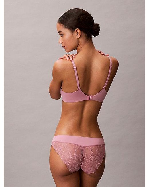 Calvin Klein Purple Push Up Plunge Bra Perfectly Fit Lace