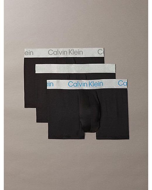Calvin Klein Gray 3 Pack Trunks for men