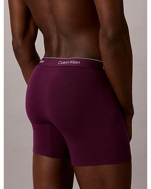 Calvin Klein Multicolor 3 Pack Boxer Briefs Icon Cotton Stretch for men
