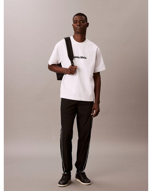 Calvin Klein Natural Relaxed Nylon Track Pants for men