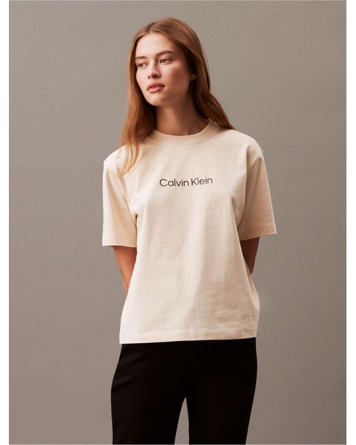 Calvin Klein Multicolor Relaxed Fit Standard Logo Crewneck T-shirt