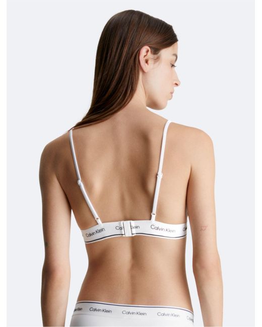 Calvin Klein White Legacy Triangle Bikini Top