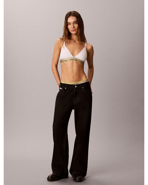 Calvin Klein Black Lightly Lined Triangle Bra