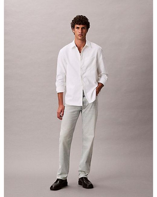 Calvin Klein Gray Jeans Standard Straight Fit Jeans for men
