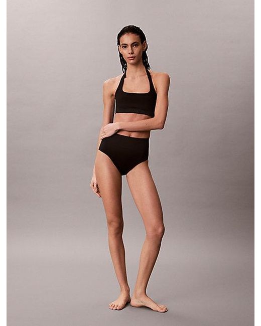 Calvin Klein Brown Shapewear Bikini Top Ck Icon