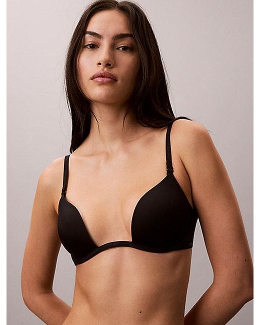 Calvin Klein Black Low Plunge Bra Perfectly Fit