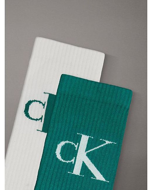 Calvin Klein Multicolor 2 Pack Soft Cotton Stretch Crew Socks for men