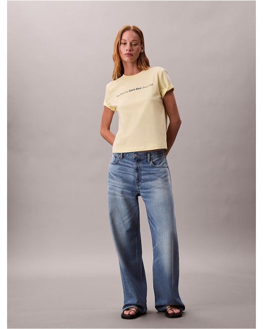 Calvin Klein Brown Calvin Klein New York City Logo Graphic Slim T-Shirt