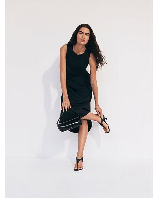 Calvin Klein Black Flared Midi Dress