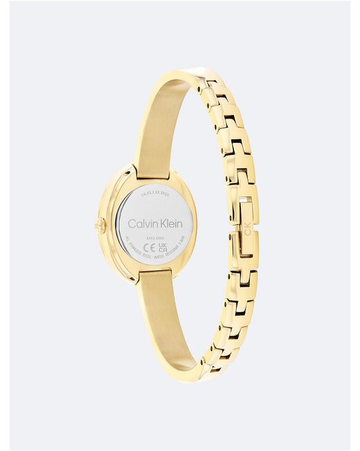 Calvin Klein Metallic Contoured Bezel Watch