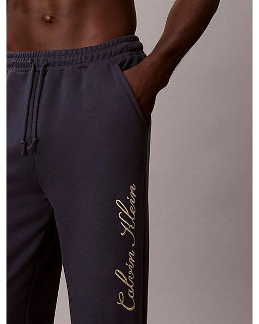 Calvin Klein Multicolor French Terry Lounge Joggers Icon French Terry Script for men