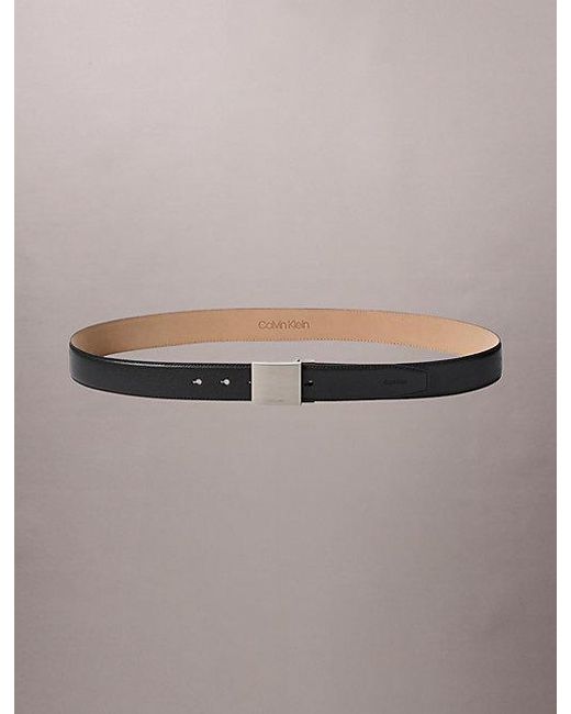 Calvin Klein Multicolor Pebbled Leather Plaque Buckle Belt for men