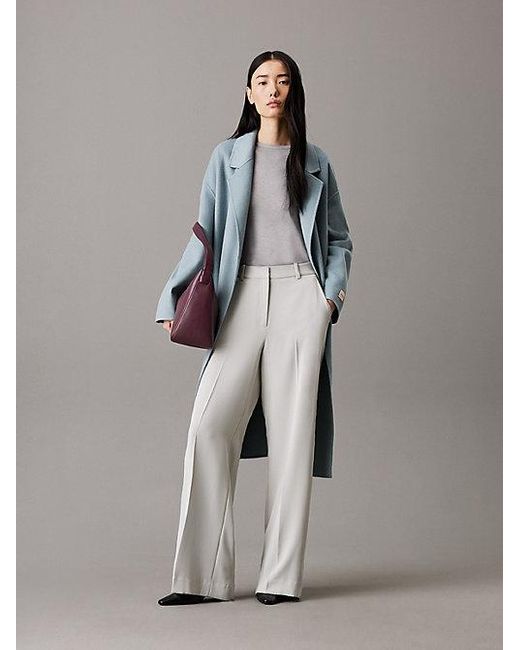 Calvin Klein Slim Fit Broek Met Wijde Pijpen in het Gray