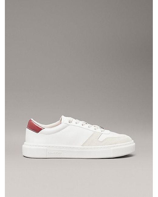 Calvin Klein Metallic Sneakers Aus Leder
