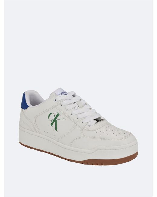 Calvin Klein White Men's Acre Low Top Sneaker for men