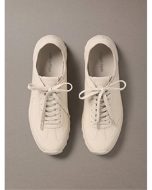 Calvin Klein Gray Shiny Organza Runner Trainers
