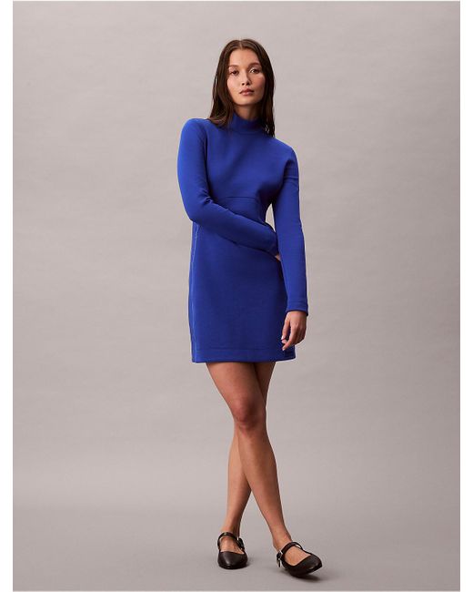 Calvin Klein Blue Calvin Klein Smooth Slim Mini Dress