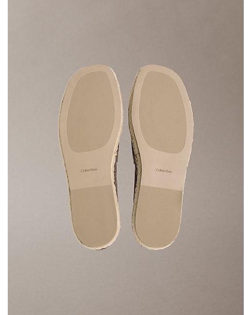 Calvin Klein Brown Tessa Emblem Logo Espadrilles