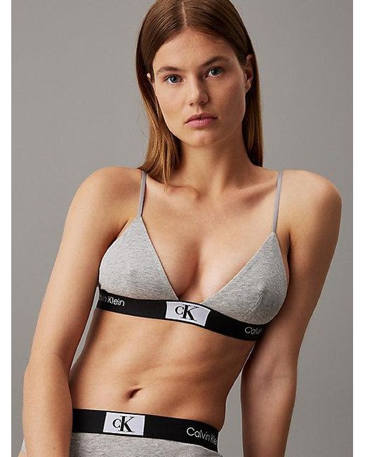 Calvin Klein Gray Triangle Bra Ck96