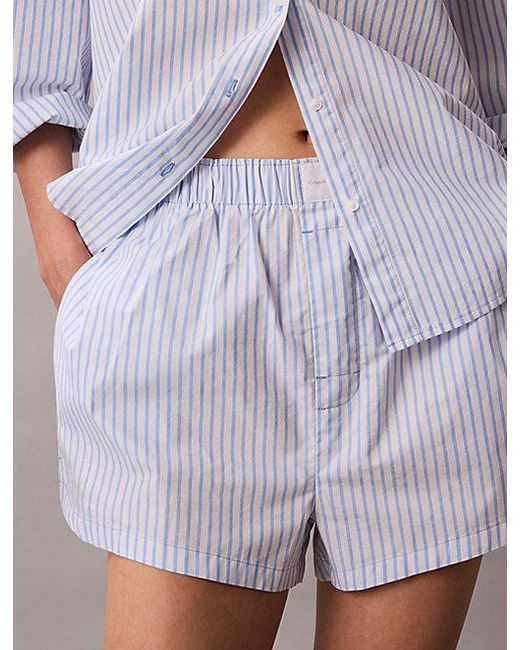 Calvin Klein Pyjamashort in het Purple