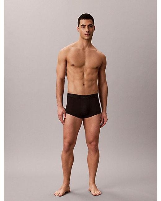 Calvin Klein Black 3 Pack Low Rise Trunks for men