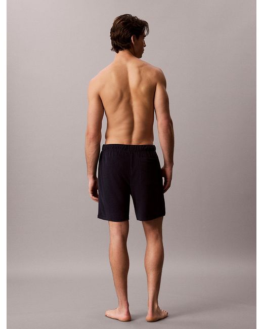 Calvin Klein Blue Long Drawstring Beach Shorts for men