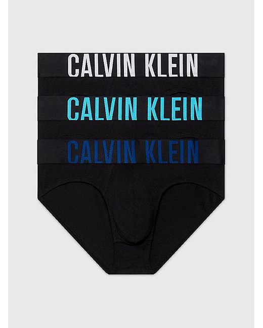 Pack de 3 slips - Intense Power Calvin Klein de hombre de color Black