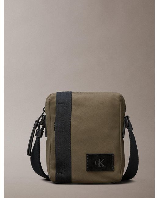 Calvin Klein Green Canvas Reporter Bag for men