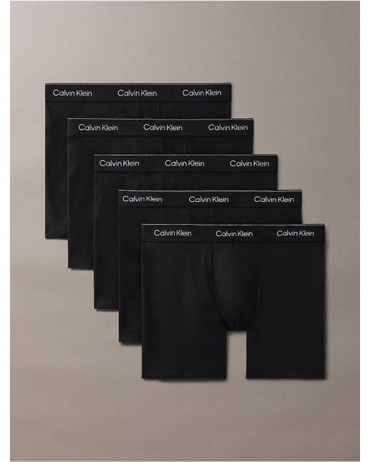 Calvin Klein Black 5 Pack Boxer Briefs for men