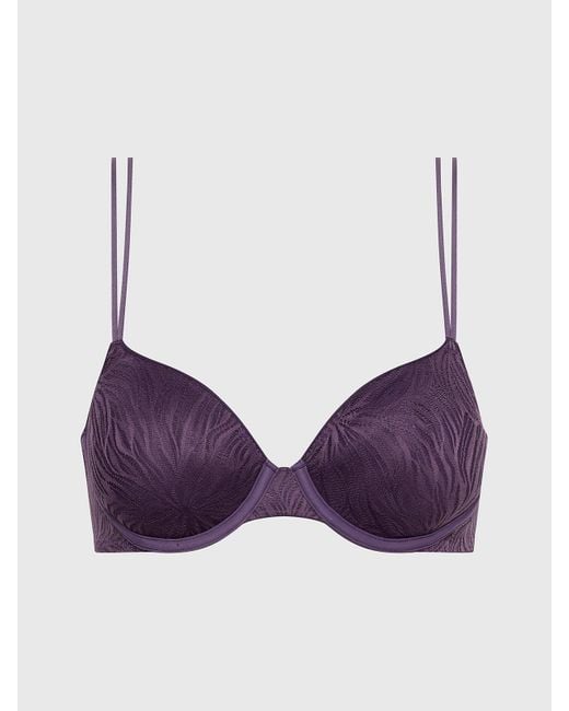 Calvin Klein Purple Demi T-shirt Bra - Sheer Marquisette