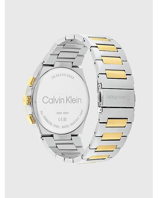 Calvin Klein Metallic Multifunction H Link Bracelet Watch for men