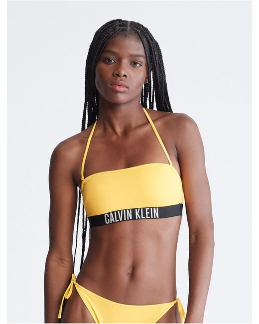 Ck logo top bandeau bikini top