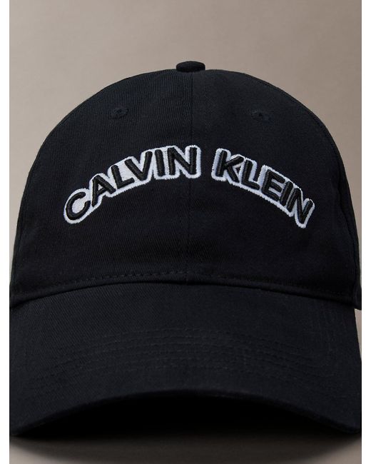Calvin Klein Black Twill Logo Cap for men