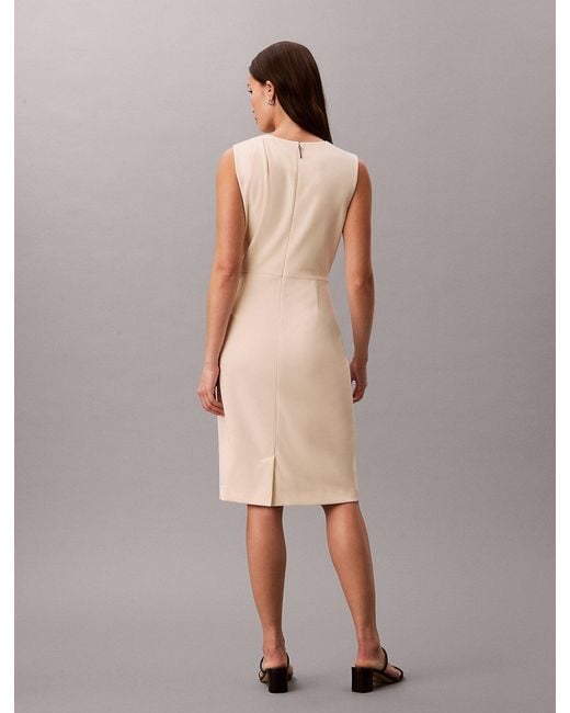 Calvin Klein Natural Stretch Crepe Sleeveless Dress