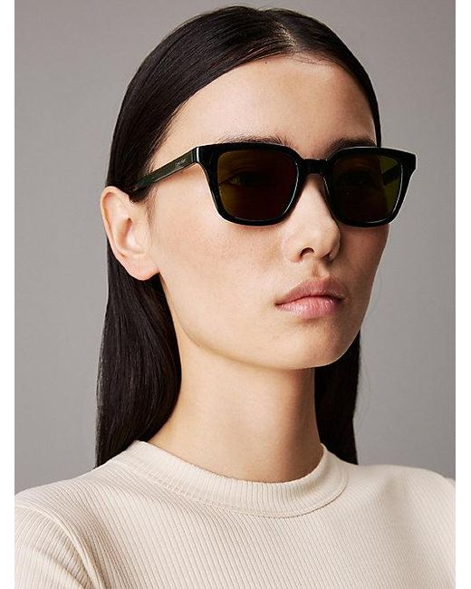 Calvin Klein Black Rectangle Sunglasses Ck24506S