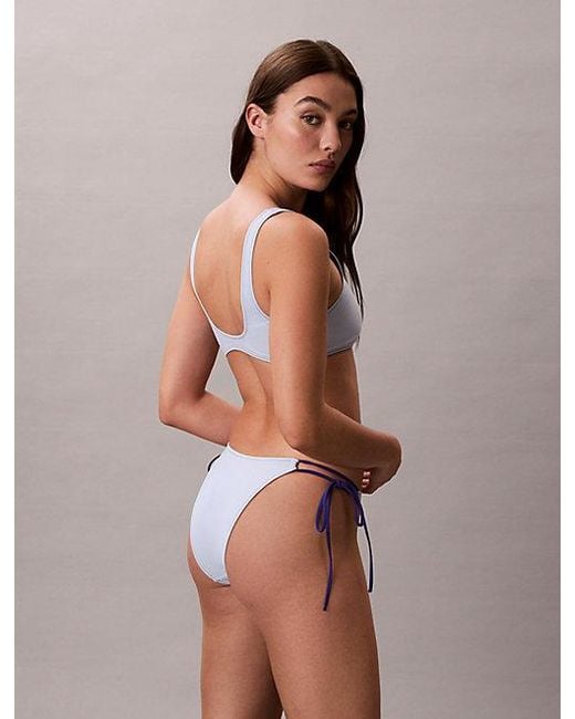 Calvin Klein Multicolor Tie Side Bikini Bottoms Ck Monogram