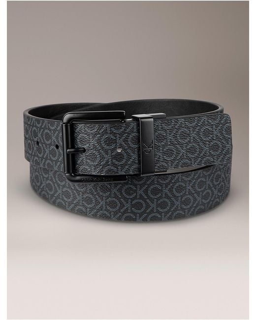 Calvin Klein Black Reversible Square Buckle Belt for men