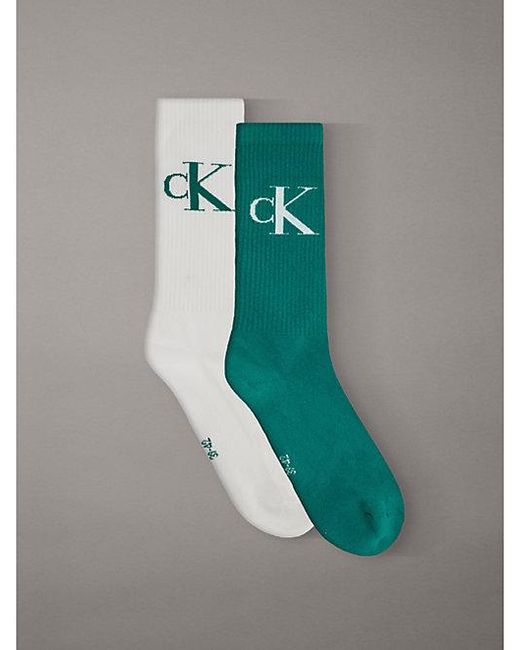 Calvin Klein Multicolor 2 Pack Soft Cotton Stretch Crew Socks for men