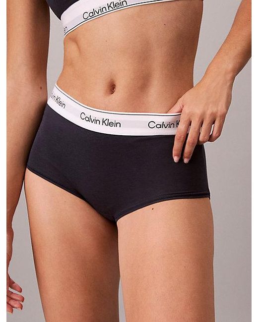 Calvin Klein Blue Boy Shorts Icon Cotton Modal