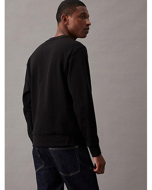 Calvin Klein Black Recycled Polyester Sweatshirt for men