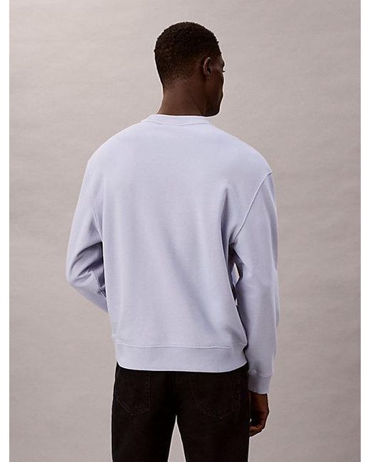 Calvin Klein Purple Jeans Oversized Monogram Sweatshirt for men