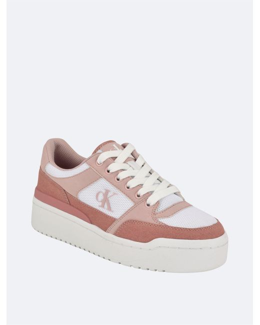 Calvin Klein White Alondra Platform Sneaker