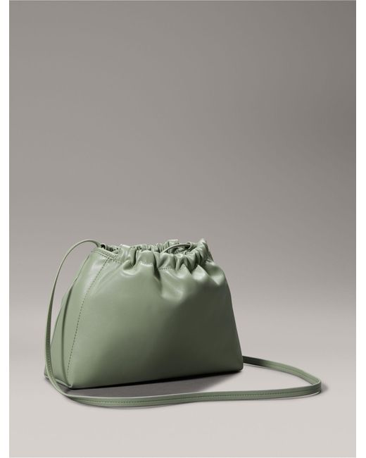 Calvin Klein Green Drawstring Crossbody Bag