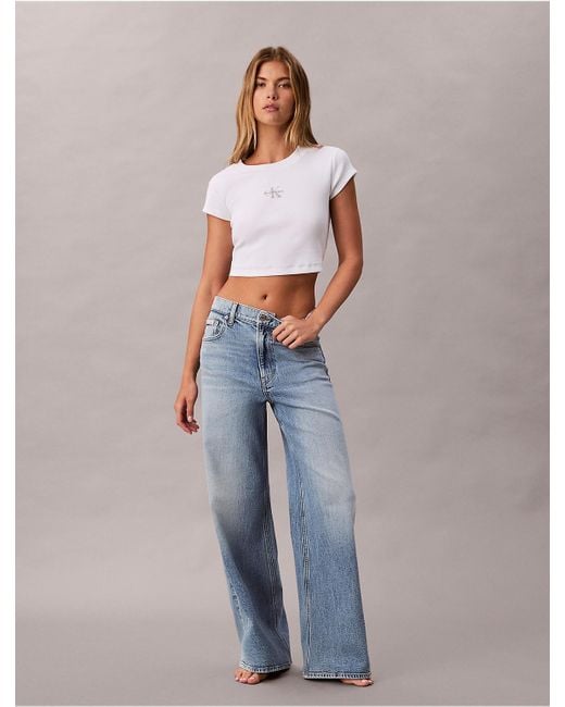 Calvin Klein Blue Calvin Klein Low Rise Baggy Jeans
