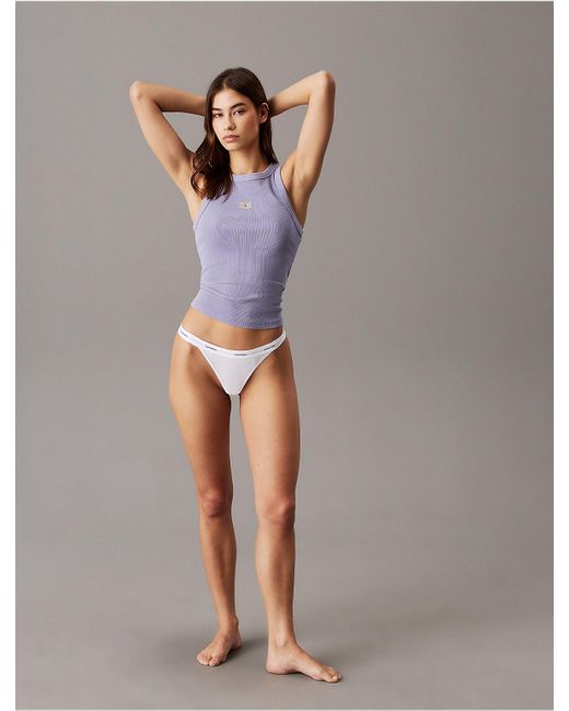 Calvin Klein Purple String Thong