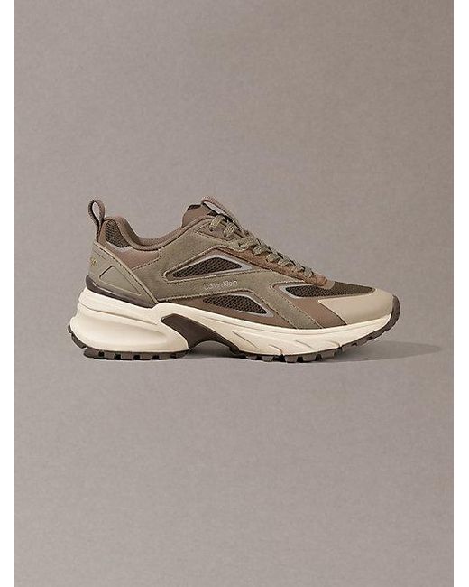 Calvin Klein Gray Knit Mesh Runner Trainers