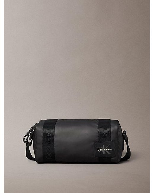 Calvin Klein Gray Water Repellent Square Crossbody Bag for men