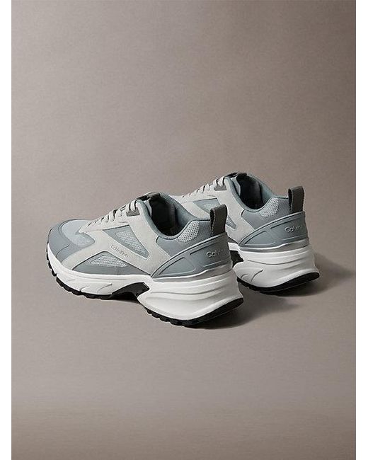 Calvin Klein Metallic Knit Mesh Runner Trainers for men