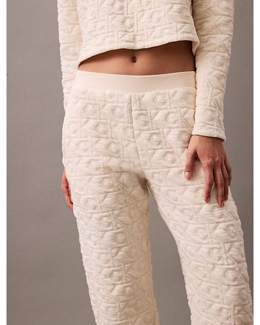 Calvin Klein Natural Logo Quilted Lounge Joggers
