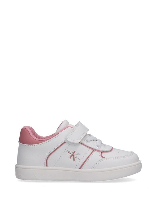 Calvin Klein White Toddlers And Kids Velcro Trainers